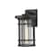 Z-Lite Jordan 1 Light Outdoor Wall Sconce, Black And Clear Seedy 570B-BK - alternate 1